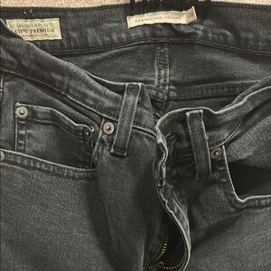 Levi’s Black High-Rise Straight Jeans